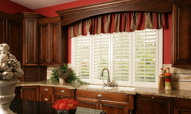 Bluff City kitchen shutter and cornice valance